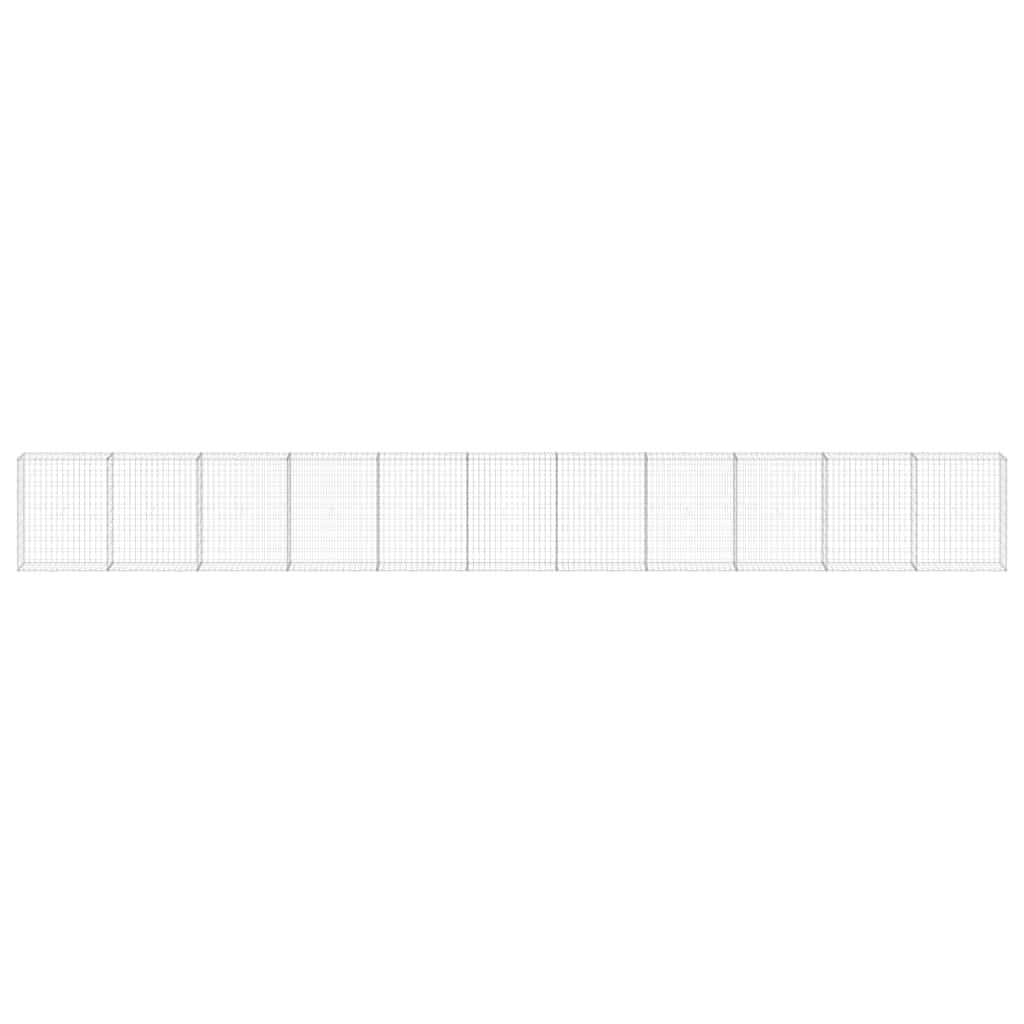 8720286110157_g_en_hd_2 vidaXL Gabion Wall with Covers Galvanised Steel 900x30x100 cm - Image 4