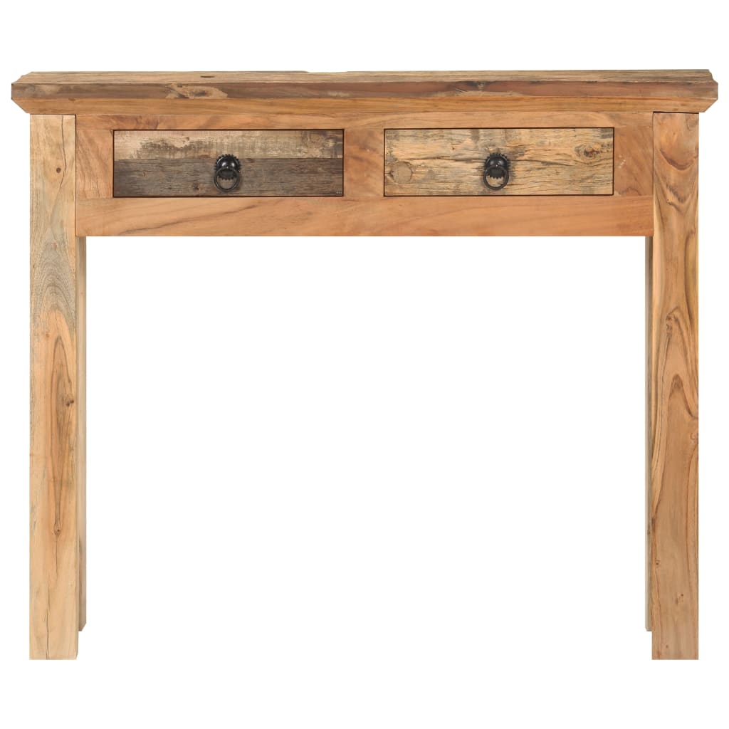 8720286110799_g_en_hd_1 vidaXL Console Table 90.5x30x75cm Solid Acacia Wood and Reclaimed Wood - Image 2