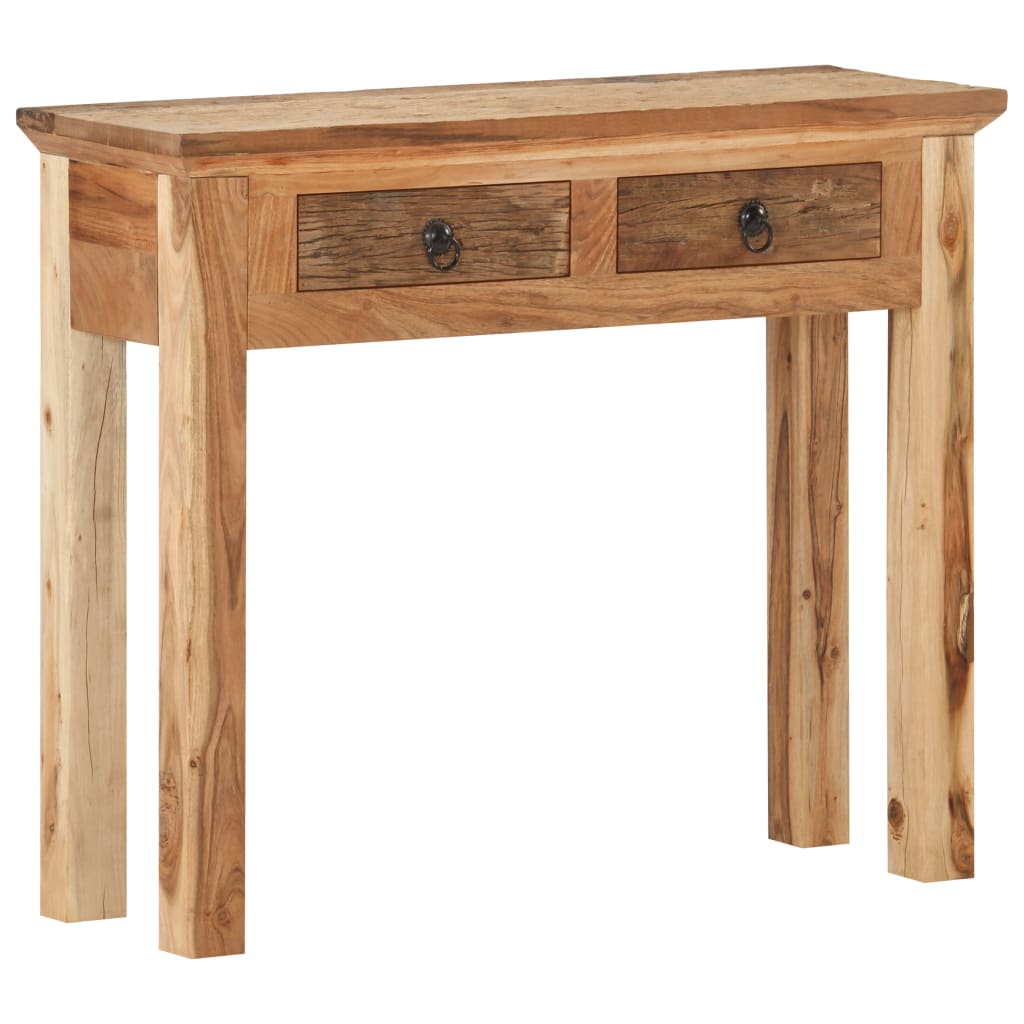 8720286110799_g_en_hd_10 vidaXL Console Table 90.5x30x75cm Solid Acacia Wood and Reclaimed Wood - Image 12