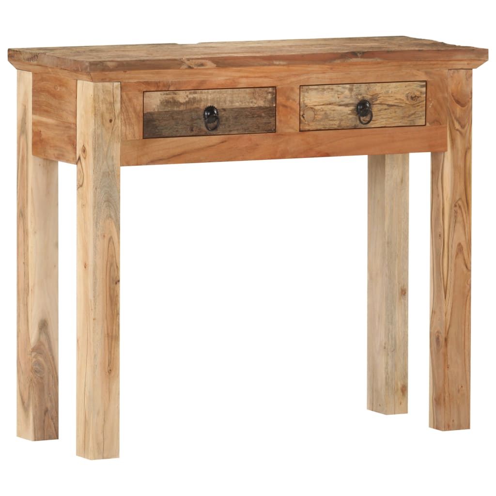 8720286110799_g_en_hd_11 vidaXL Console Table 90.5x30x75cm Solid Acacia Wood and Reclaimed Wood - Image 13