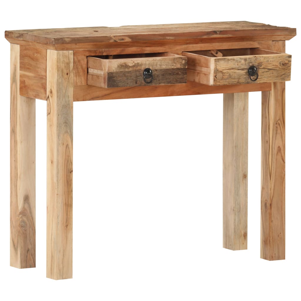 8720286110799_g_en_hd_2 vidaXL Console Table 90.5x30x75cm Solid Acacia Wood and Reclaimed Wood - Image 4