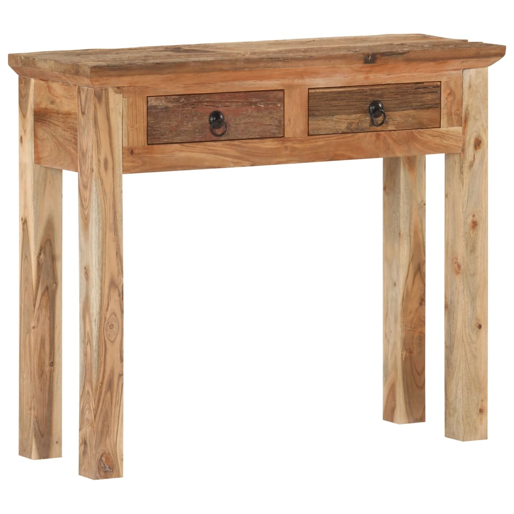 8720286110799_g_en_hd_9 vidaXL Console Table 90.5x30x75cm Solid Acacia Wood and Reclaimed Wood - Image 11