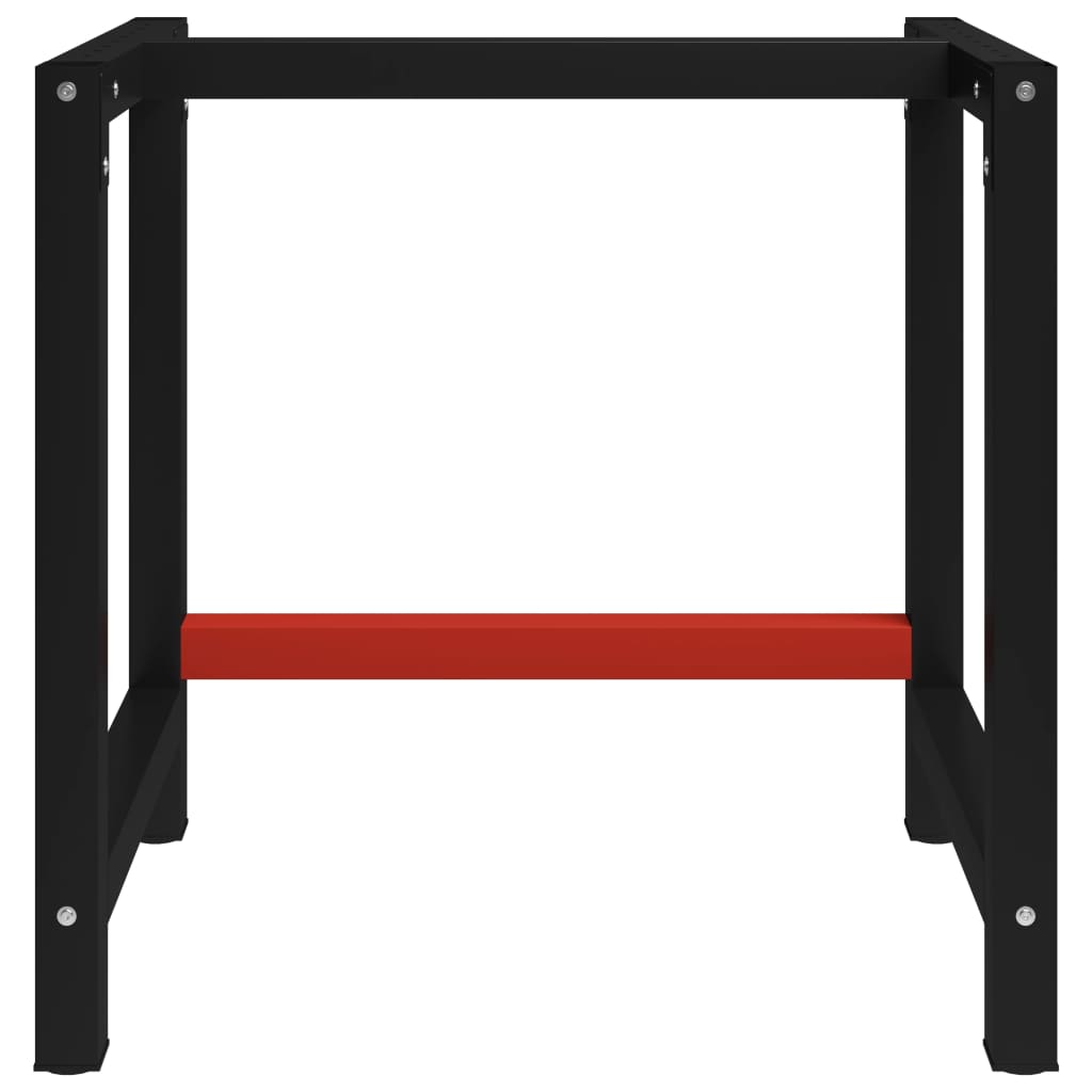 8720286111536_g_en_hd_1 vidaXL Work Bench Frame Metal 80x57x79 cm Black and Red - Image 2