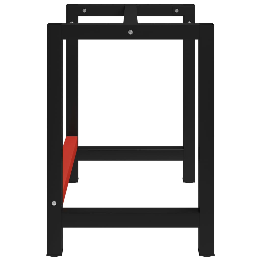 8720286111536_g_en_hd_2 vidaXL Work Bench Frame Metal 80x57x79 cm Black and Red - Image 3