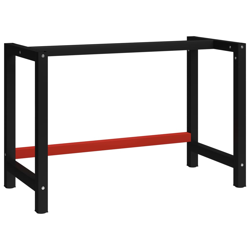8720286111543_a_en_hd_1 vidaXL Work Bench Frame Metal 120x57x79 cm Black and Red - Image 1