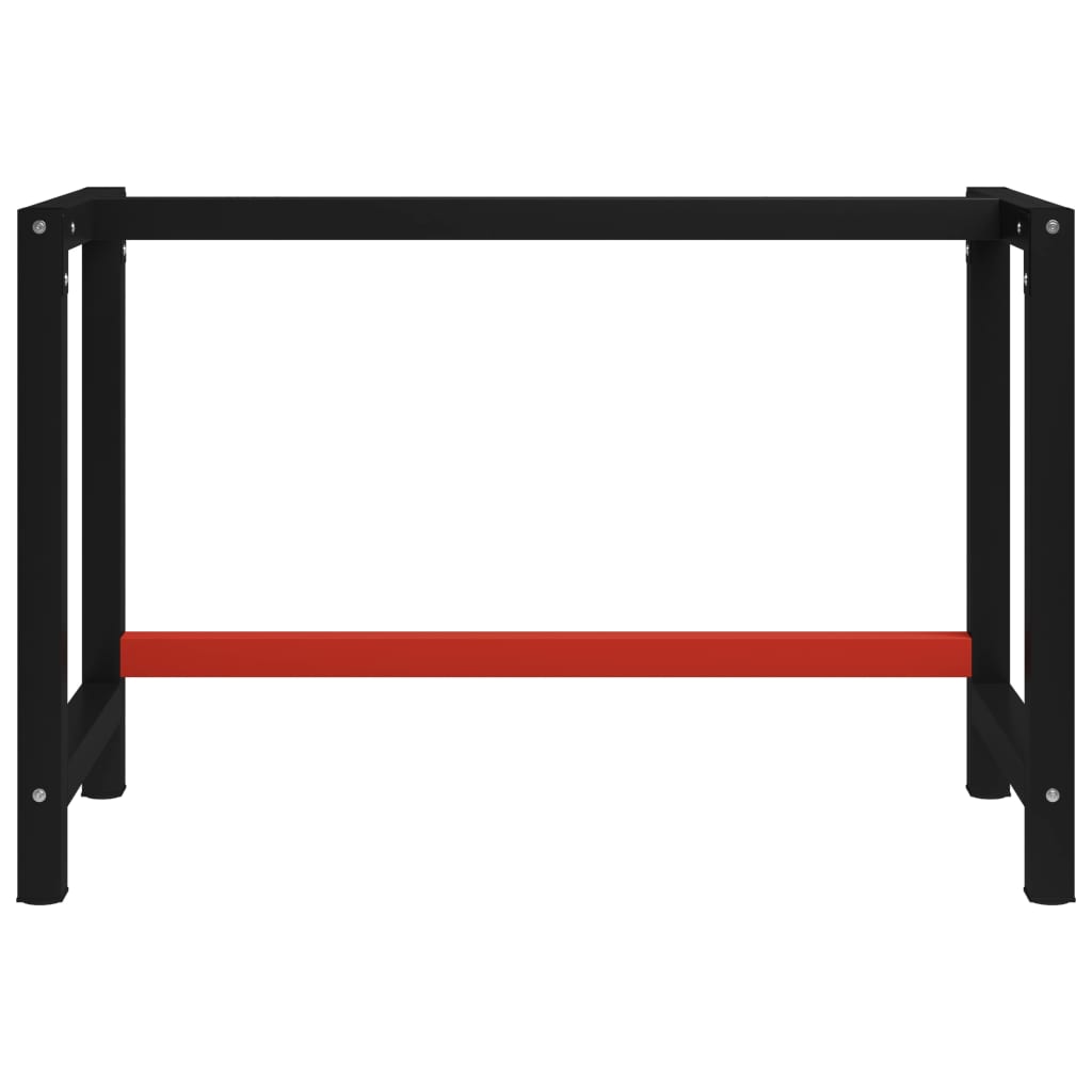 8720286111543_g_en_hd_1 vidaXL Work Bench Frame Metal 120x57x79 cm Black and Red - Image 2