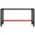 vidaXL Work Bench Frame Metal 150x57x79 cm Black and Red - Image 2