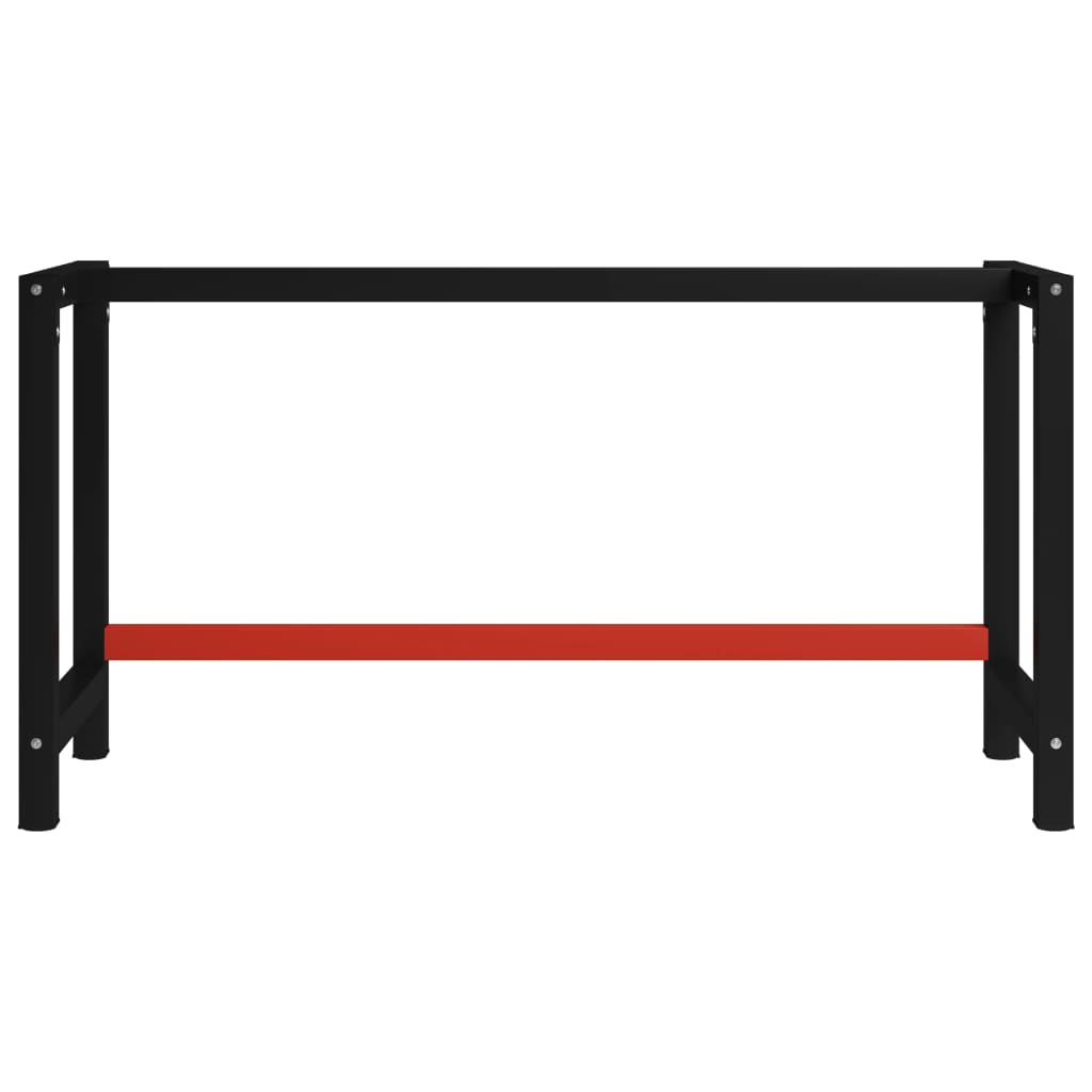 8720286111550_g_en_hd_1 vidaXL Work Bench Frame Metal 150x57x79 cm Black and Red - Image 2