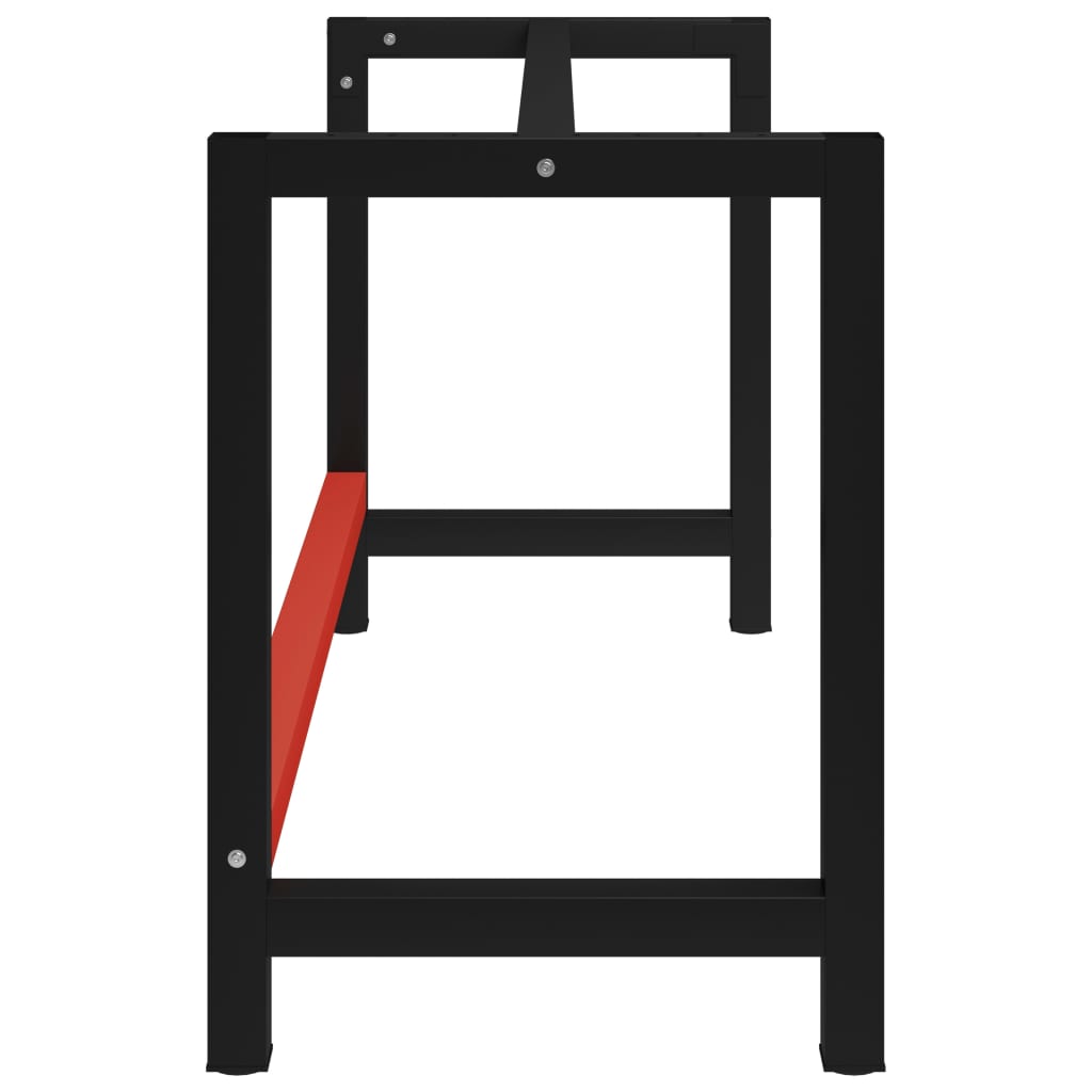 8720286111550_g_en_hd_2 vidaXL Work Bench Frame Metal 150x57x79 cm Black and Red - Image 3