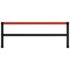 vidaXL Work Bench Frame Metal 150x57x79 cm Black and Red - Image 5