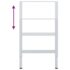 vidaXL Adjustable Work Bench Frames 2 pcs Metal 55x(69-95.5) cm Grey - Image 9