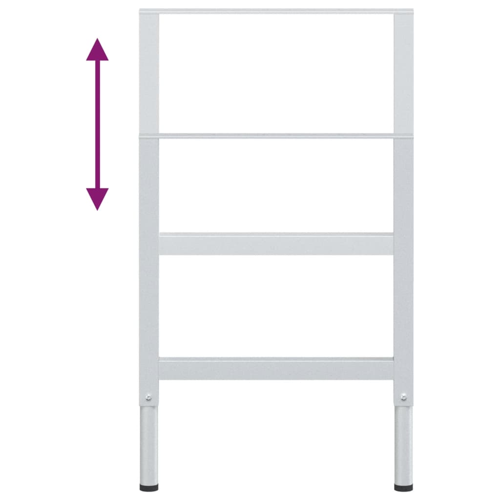 8720286111581_g_en_hd_7 vidaXL Adjustable Work Bench Frames 2 pcs Metal 55x(69-95.5) cm Grey - Image 9