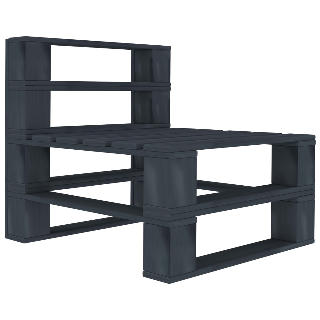 8720286113097_a_en_hd_1 vidaXL Garden Pallet Middle Sofa Wood Grey - Image 1