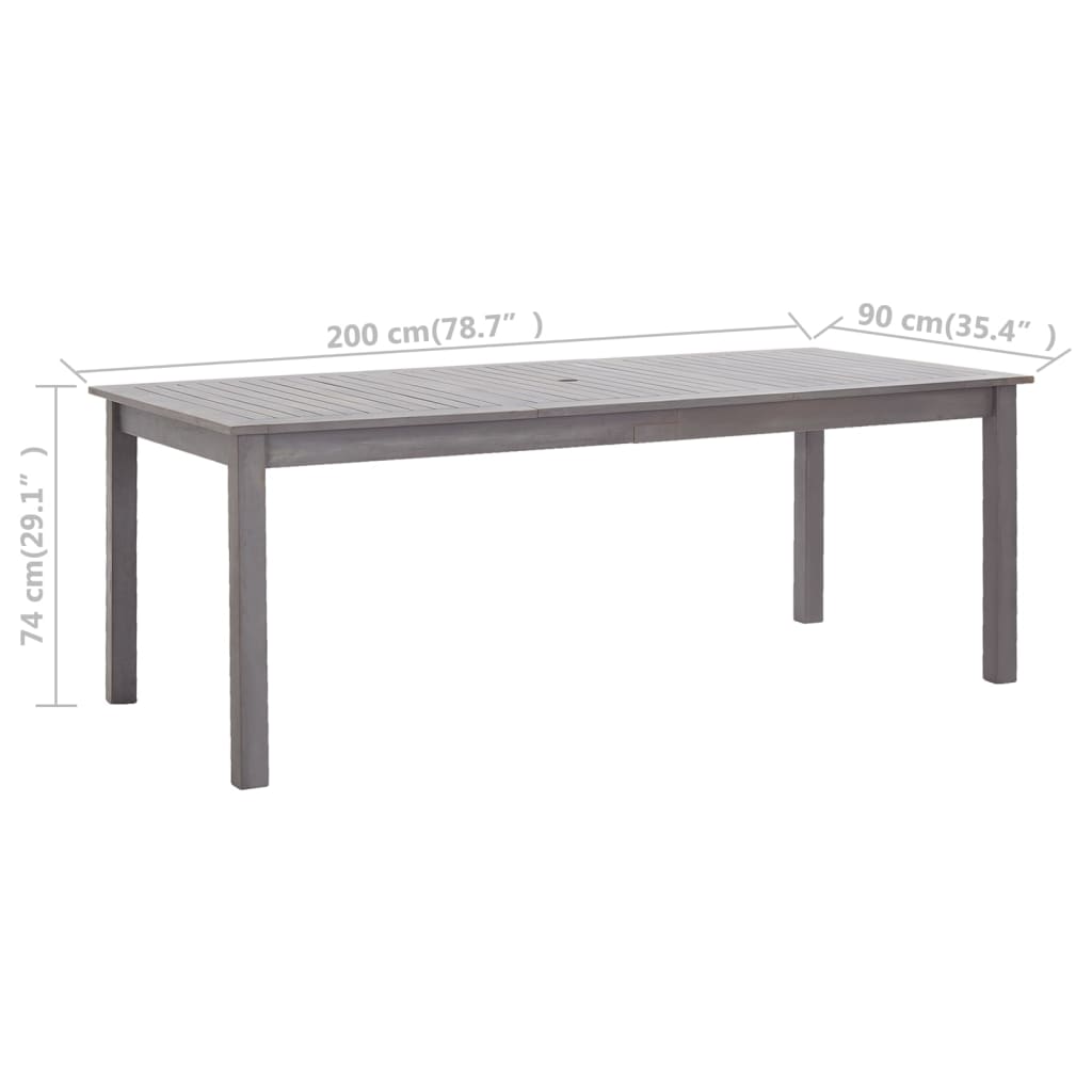 8720286114254_g_en_hd_5 vidaXL Garden Table Grey Wash 200x90x74 cm Solid Acacia Wood - Image 6