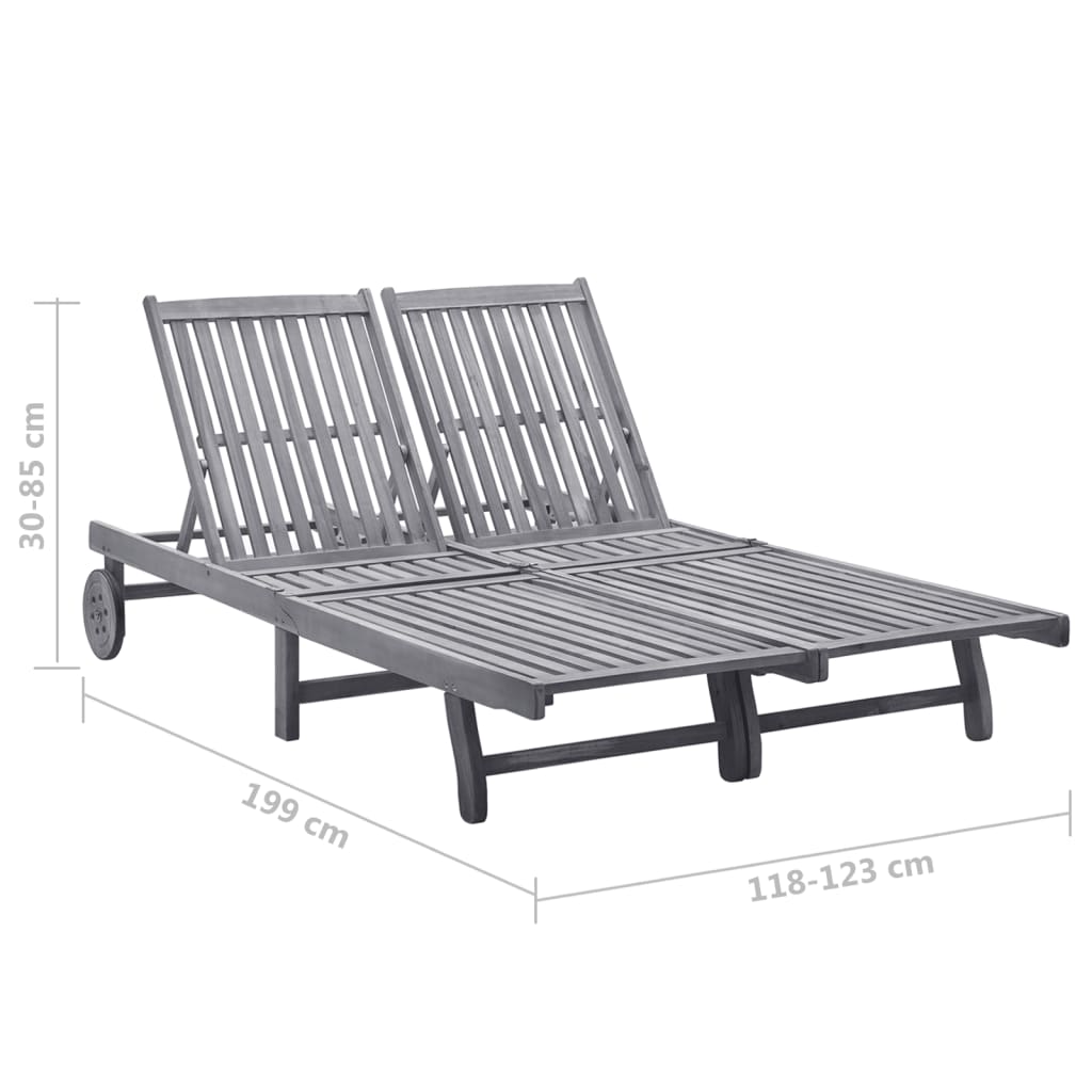 8720286114490_g_en_hd_7 vidaXL 2-Person Sun Lounger Solid Acacia Wood - Image 8
