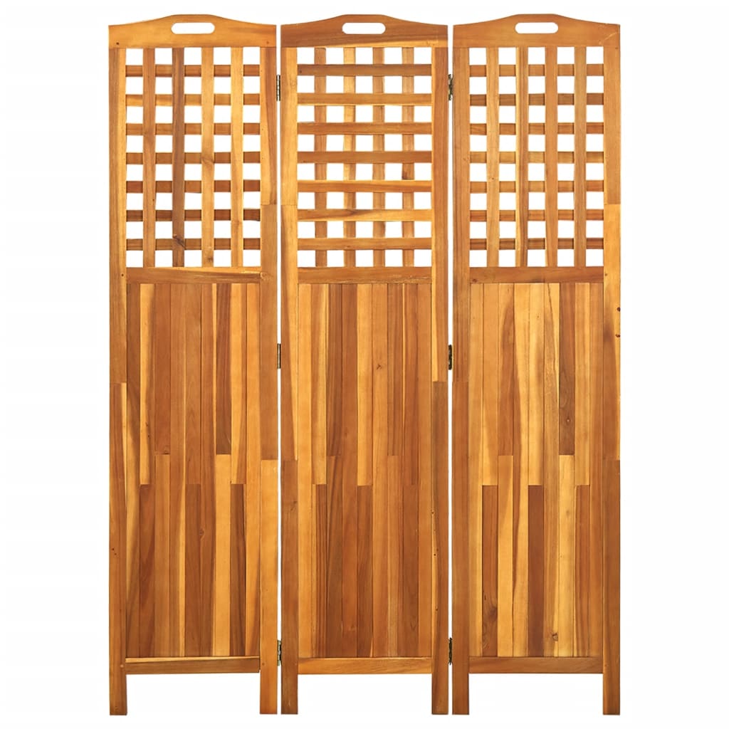 8720286114537_g_en_hd_1 vidaXL 3-Panel Room Divider 121x2x170 cm Solid Acacia Wood - Image 2