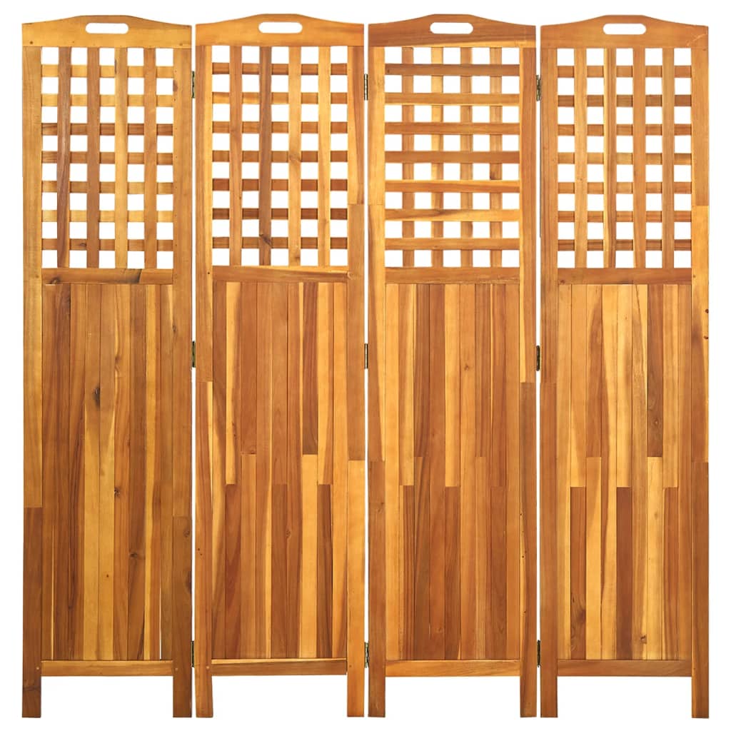 8720286114551_g_en_hd_1 vidaXL 4-Panel Room Divider 161x2x170 cm Solid Acacia Wood - Image 2