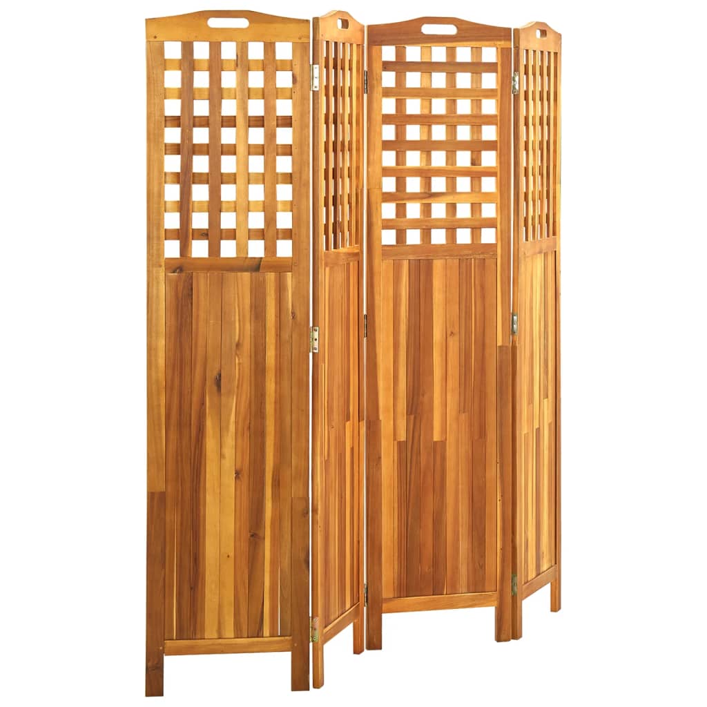 8720286114551_g_en_hd_2 vidaXL 4-Panel Room Divider 161x2x170 cm Solid Acacia Wood - Image 3