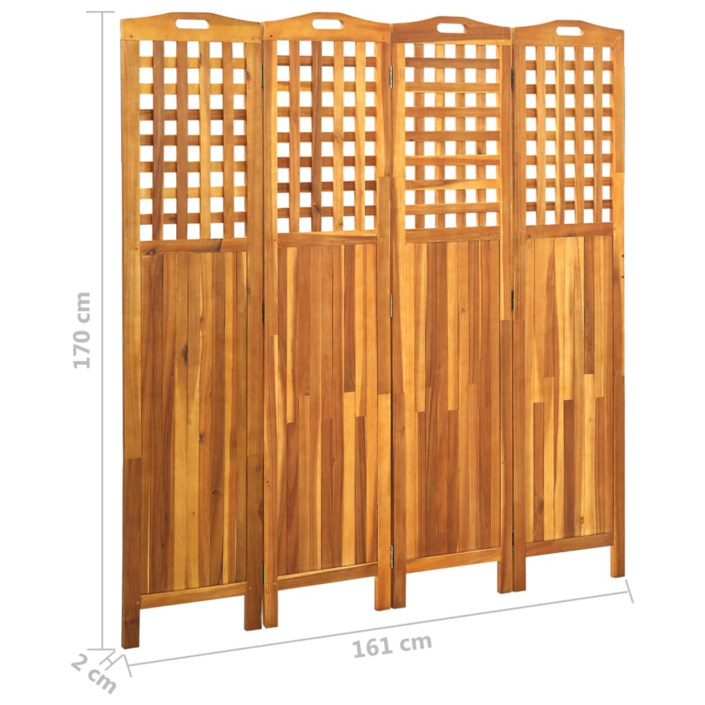 8720286114551_g_en_hd_6 vidaXL 4-Panel Room Divider 161x2x170 cm Solid Acacia Wood - Image 7