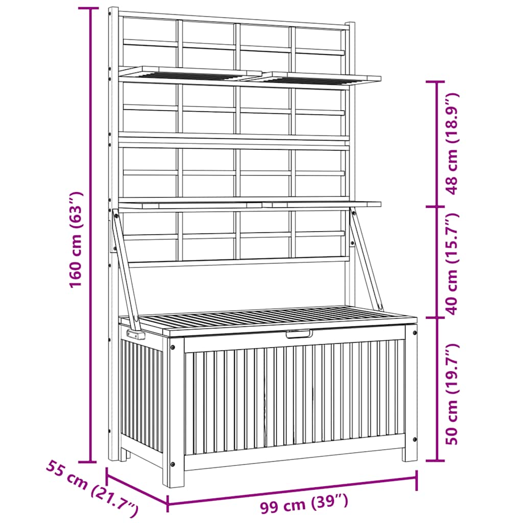 8720286114568_g_en_hd_7 vidaXL Storage Box with Trellis 99x55x160 cm Solid Acacia Wood - Image 9
