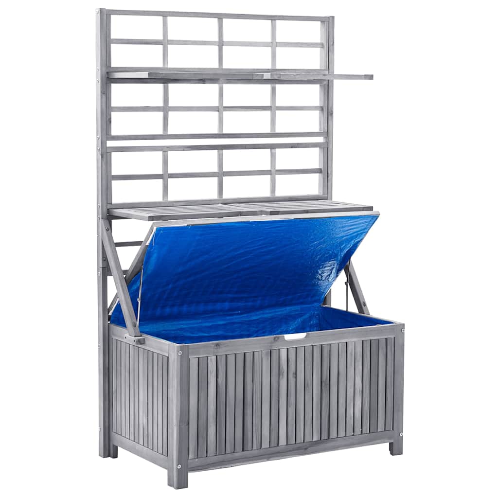8720286114575_g_en_hd_4 vidaXL Storage Box with Trellis Grey 99x55x160 cm Solid Acacia Wood - Image 6