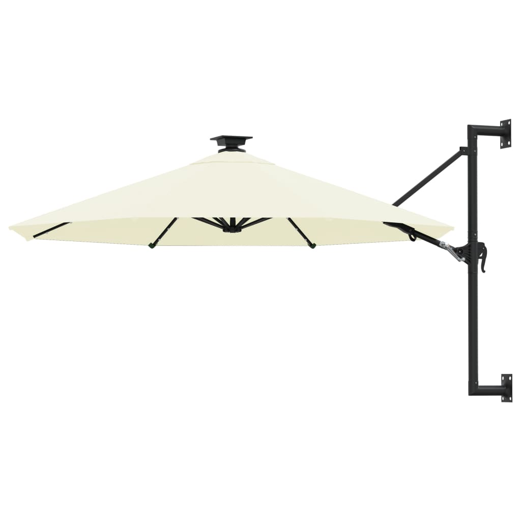 8720286114988_a_en_hd_1 vidaXL Wall-mounted Garden Parasol with LEDs 300 cm Sand - Image 1