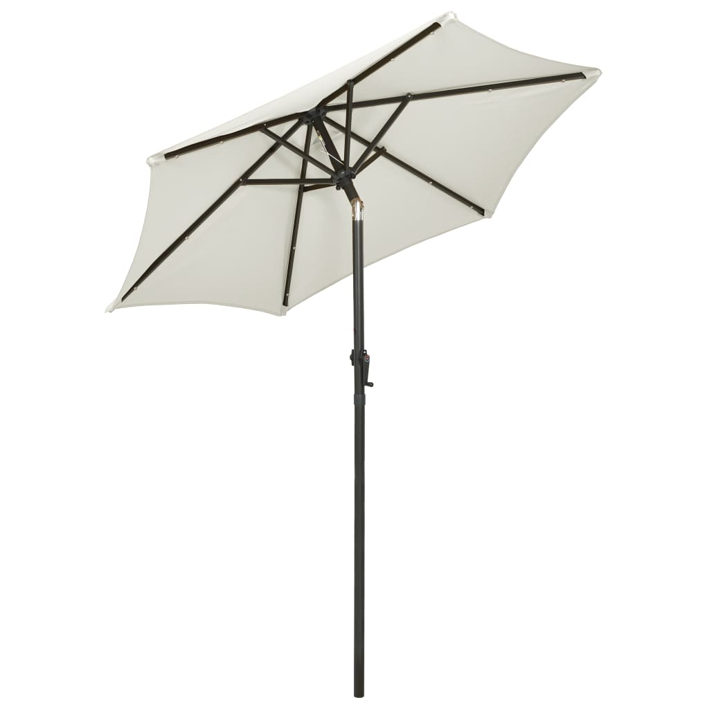 8720286115466_g_en_hd_3 vidaXL Garden Parasol with LED Lights Sand 200x211 cm Aluminium - Image 4
