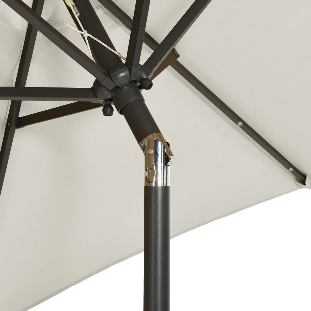 8720286115466_g_en_hd_5 vidaXL Garden Parasol with LED Lights Sand 200x211 cm Aluminium - Image 6