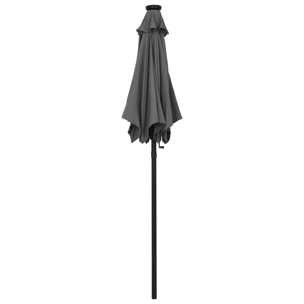 8720286115480_g_en_hd_2 vidaXL Garden Parasol with LED Lights Anthracite 200x211 cm Aluminium - Image 3