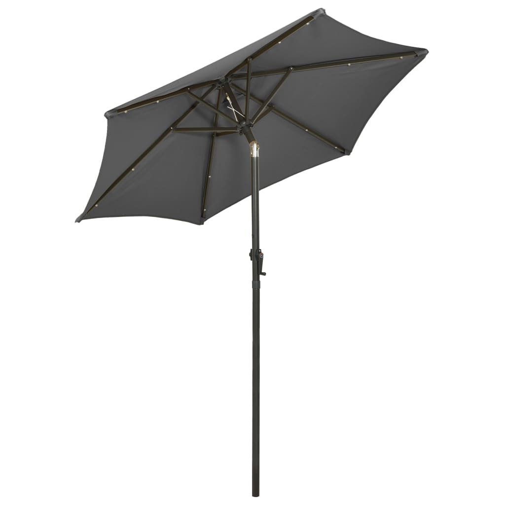 8720286115480_g_en_hd_3 vidaXL Garden Parasol with LED Lights Anthracite 200x211 cm Aluminium - Image 4