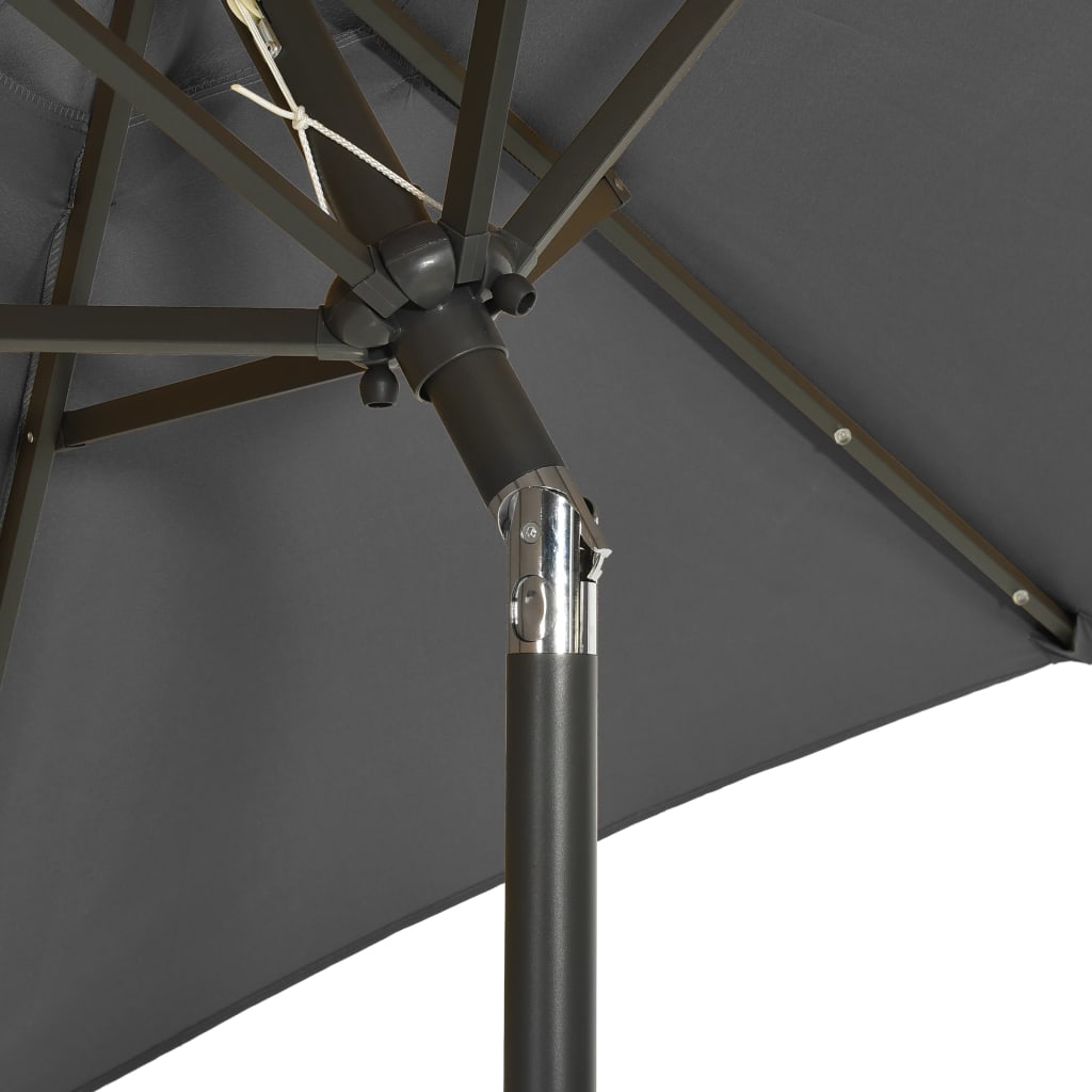 8720286115480_g_en_hd_5 vidaXL Garden Parasol with LED Lights Anthracite 200x211 cm Aluminium - Image 6