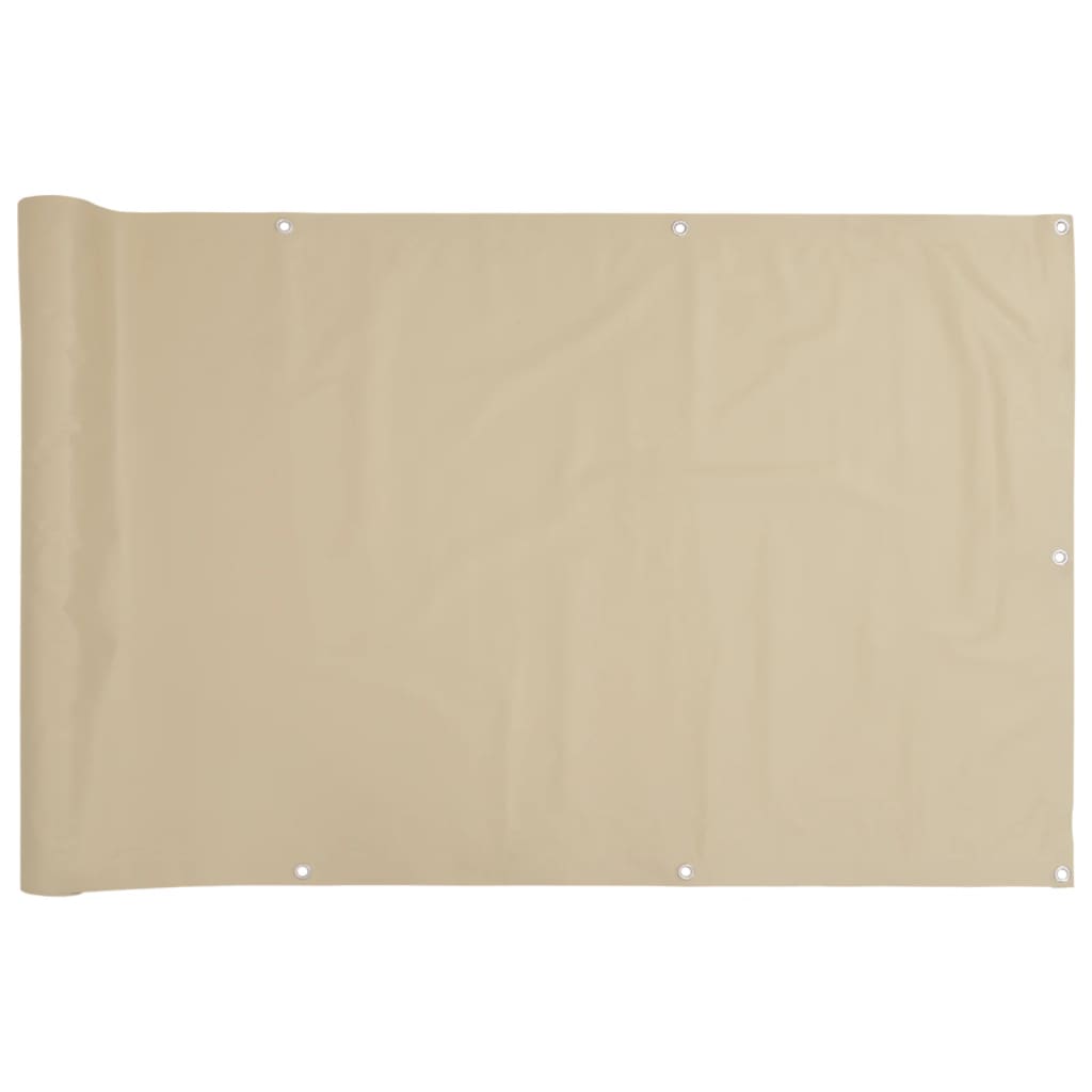 8720286117538_a_en_hd_1 vidaXL Balcony Screen Beige 90x300 cm Oxford Fabric - Image 2