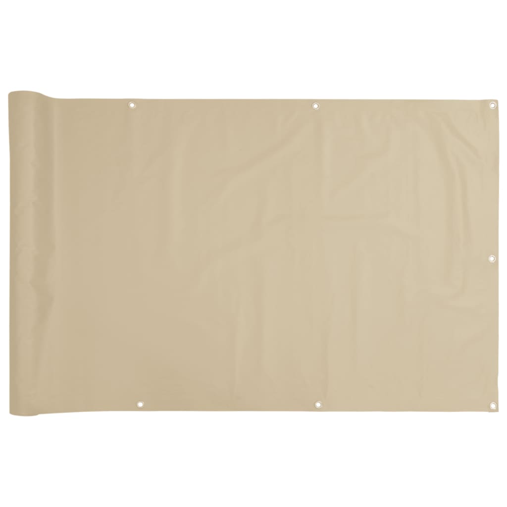 8720286117576_a_en_hd_1 vidaXL Balcony Screen Beige 120x300 cm Oxford Fabric - Image 2
