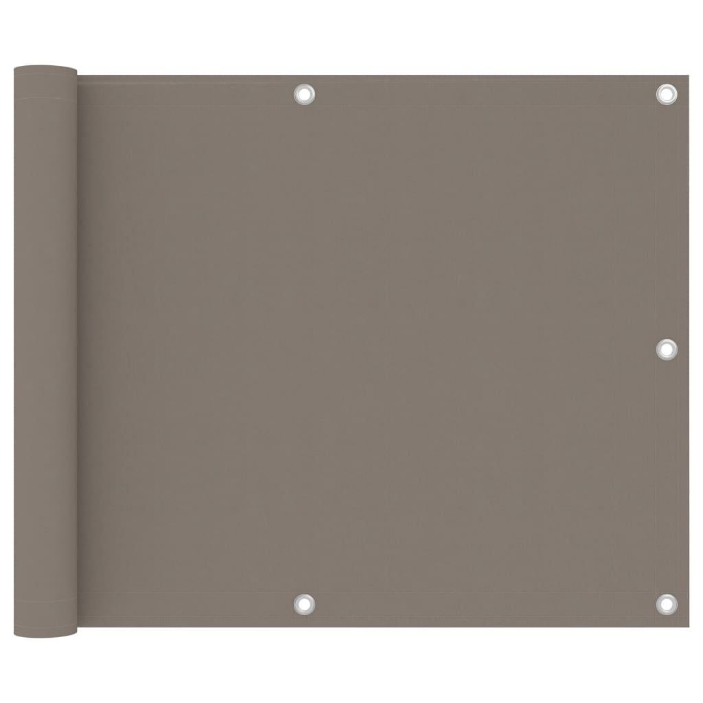 8720286117866_a_en_hd_1 vidaXL Balcony Screen Taupe 75x400 cm Oxford Fabric - Image 1