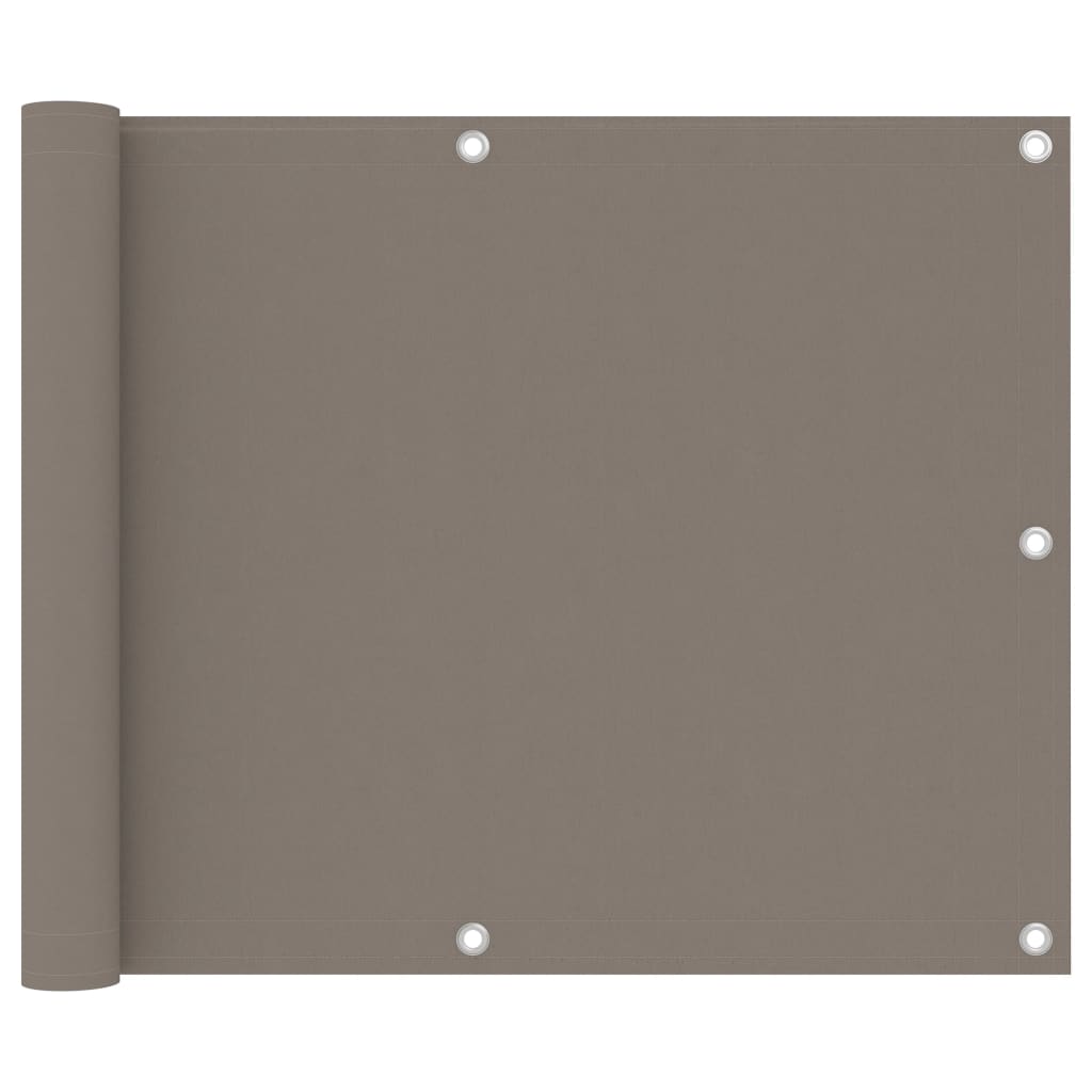 8720286117880_a_en_hd_1 vidaXL Balcony Screen Taupe 75x600 cm Oxford Fabric - Image 1