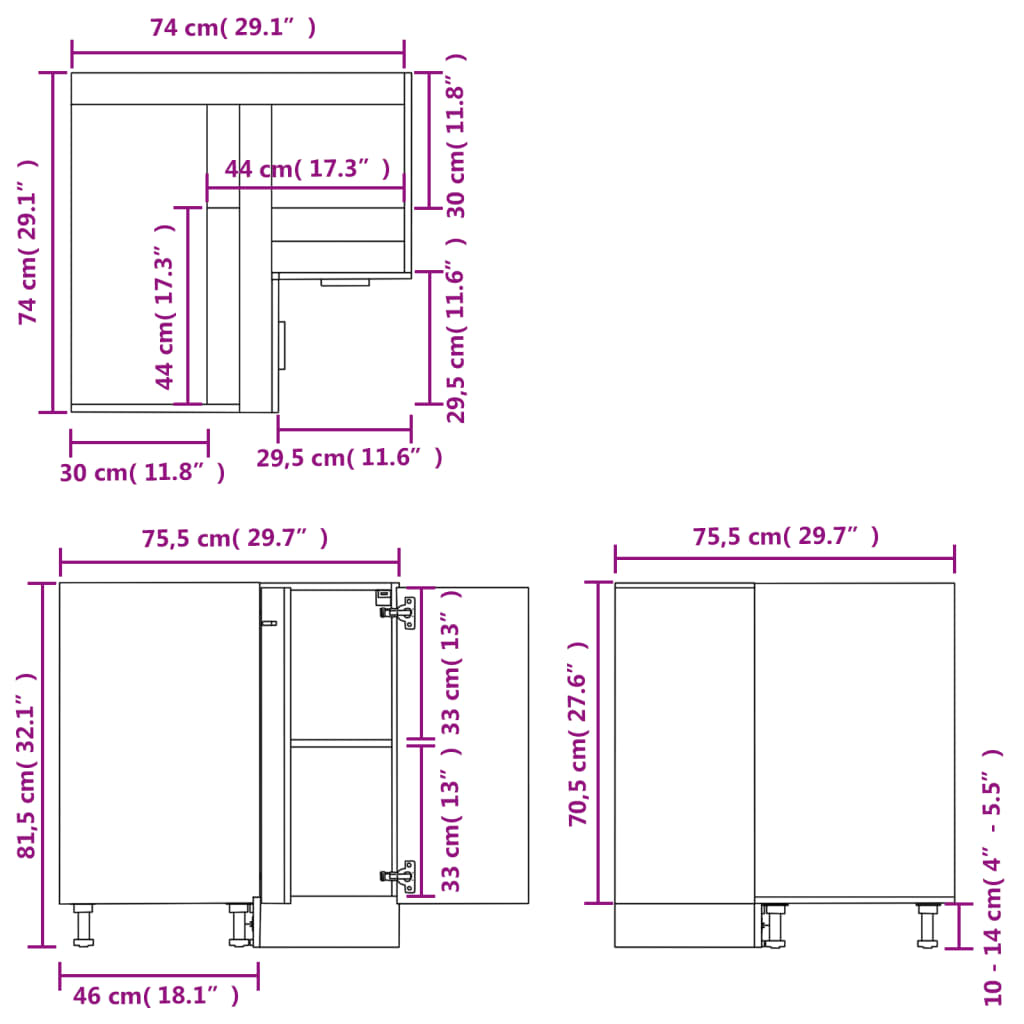 8720286132791_g_en_hd_8 vidaXL Corner Bottom Cabinet Lyon White 75.5x75.5x81.5 cm Engineered Wood - Image 10