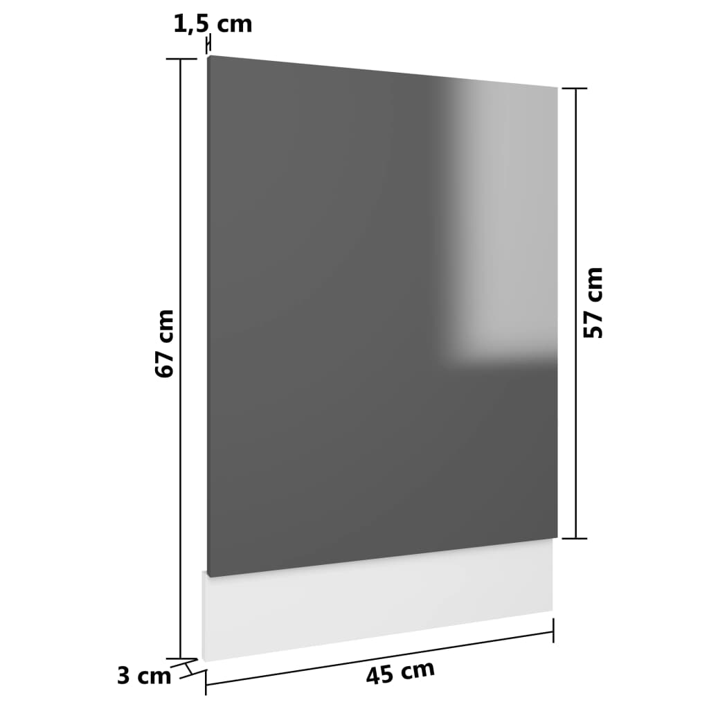8720286133514_g_en_hd_4 vidaXL Dishwasher Panel Lyon High Gloss Grey 45x3x67 cm Engineered Wood - Image 6