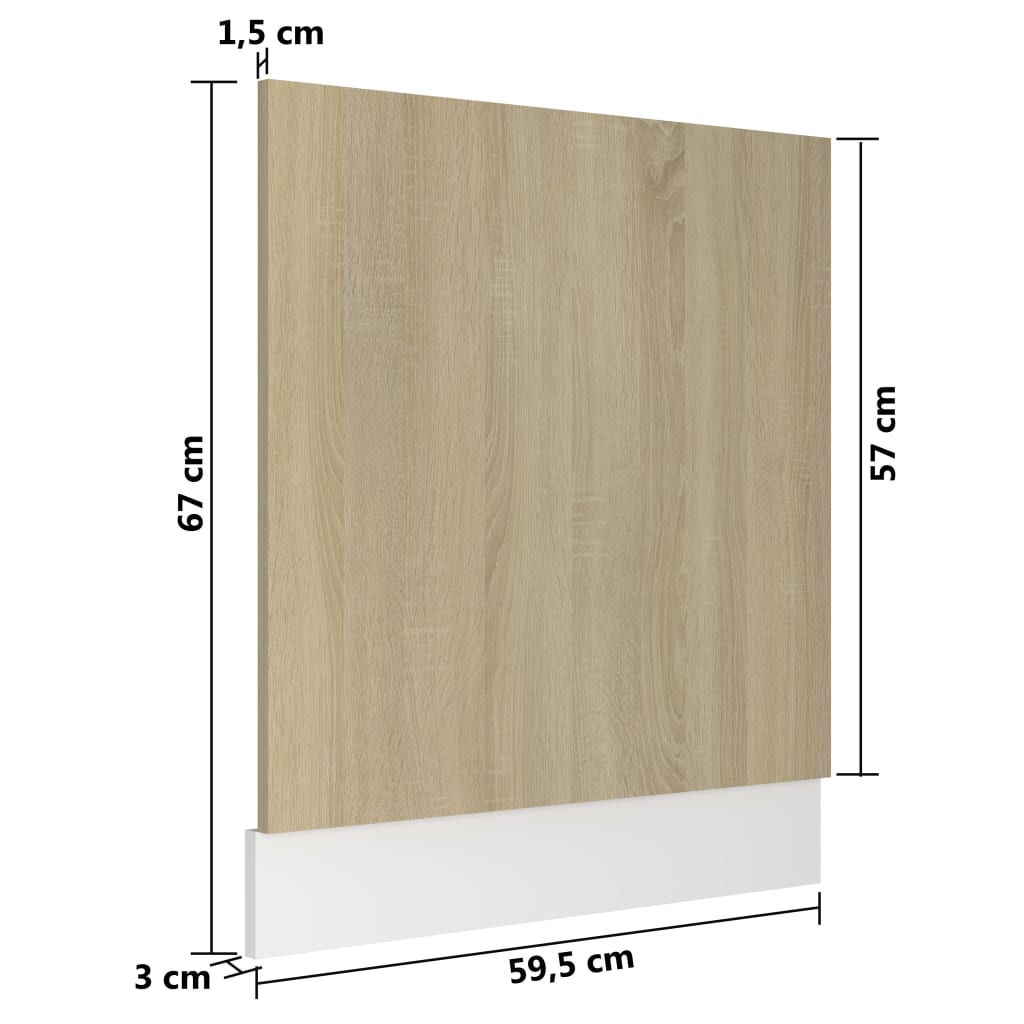 8720286133552_g_en_hd_4 vidaXL Dishwasher Panel Lyon Sonoma Oak 59.5x3x67 cm Engineered Wood - Image 6