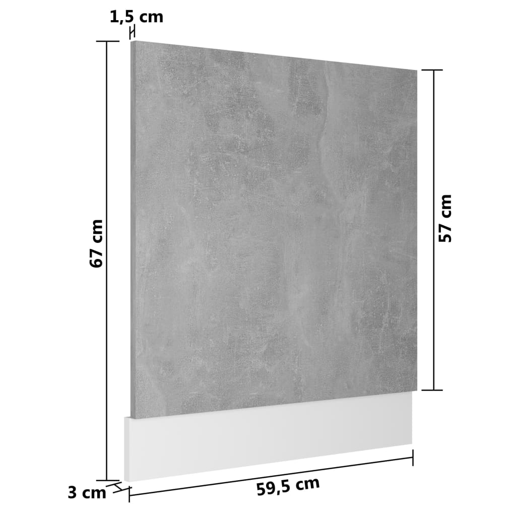 8720286133569_g_en_hd_4 vidaXL Dishwasher Panel Lyon Concrete Grey 59.5x3x67 cm Engineered Wood - Image 6