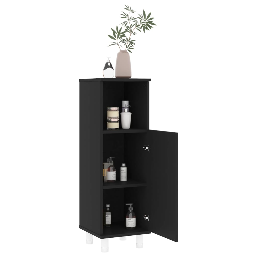 8720286133613_g_en_hd_1 vidaXL Bathroom Cabinet Black 30x30x95 cm Engineered Wood - Image 3