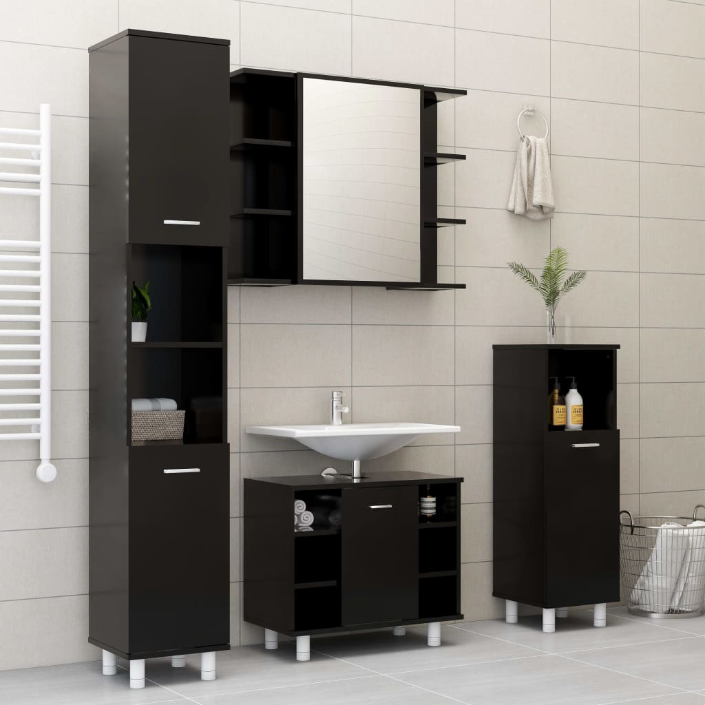 8720286133613_g_en_hd_6 vidaXL Bathroom Cabinet Black 30x30x95 cm Engineered Wood - Image 8