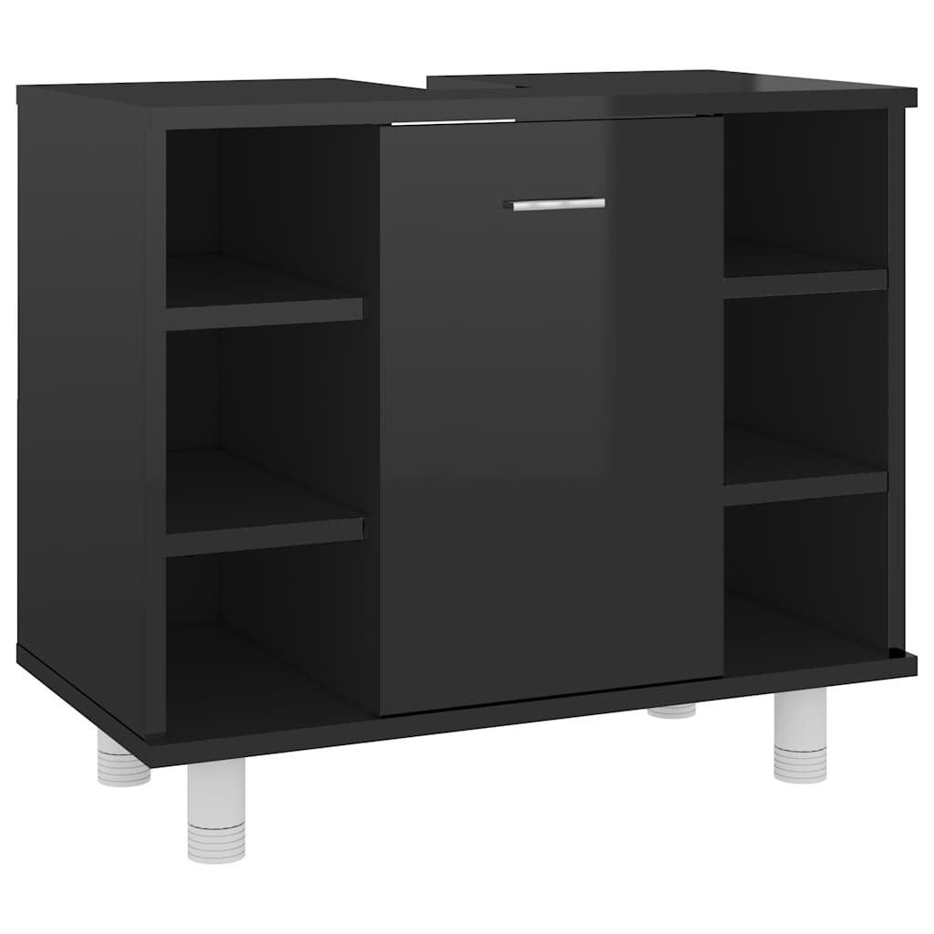 8720286133859_a_en_hd_1 vidaXL Bathroom Cabinet High Gloss Black 60x32x53.5 cm Engineered Wood - Image 2