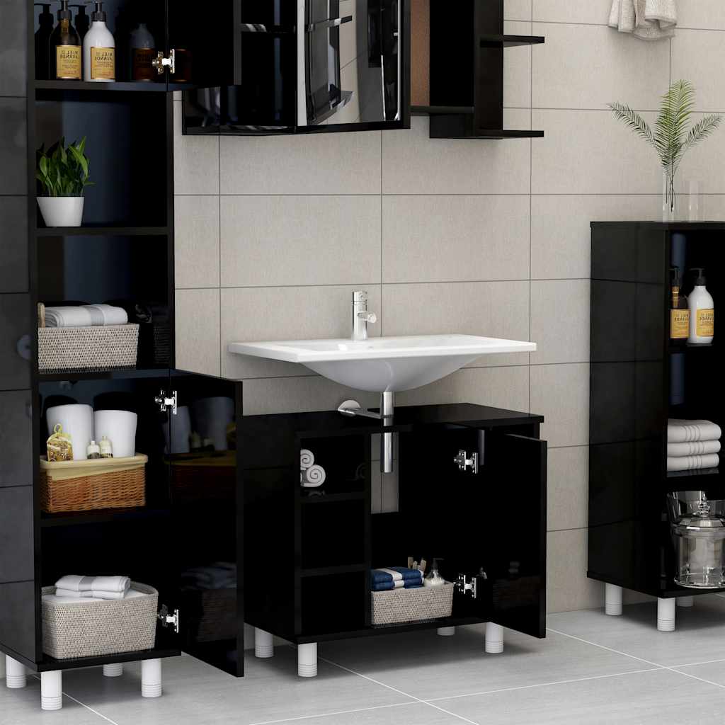 8720286133859_g_en_hd_1 vidaXL Bathroom Cabinet High Gloss Black 60x32x53.5 cm Engineered Wood - Image 3