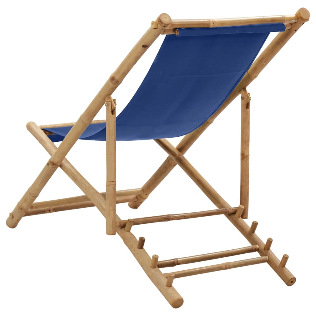 8720286135280_g_en_hd_3 vidaXL Deck Chair Bamboo and Canvas Navy Blue - Image 4