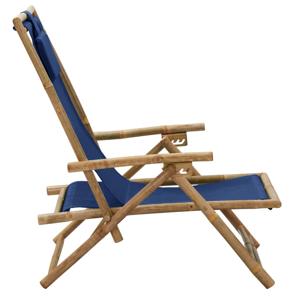 8720286135341_g_en_hd_2 vidaXL Reclining Relaxing Chair Navy Blue Bamboo and Fabric - Image 3