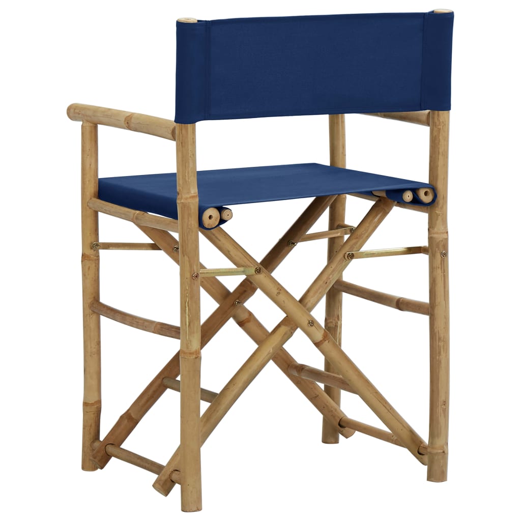 8720286135396_g_en_hd_4 vidaXL Folding Director's Chairs 2 pcs Blue Bamboo and Fabric - Image 5