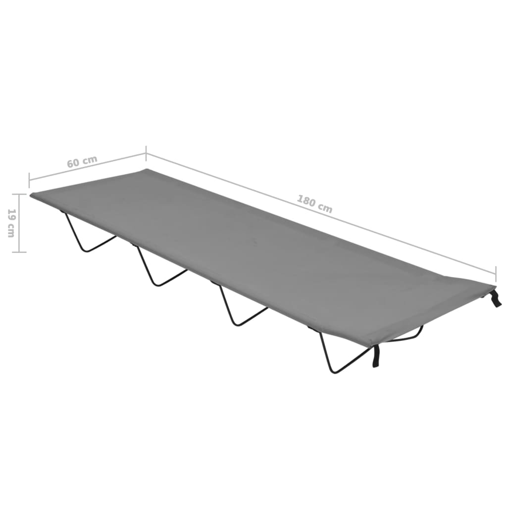 8720286136928_g_en_hd_5 vidaXL Camping Bed 180x60x19 cm Oxford Fabric and Steel Grey - Image 6