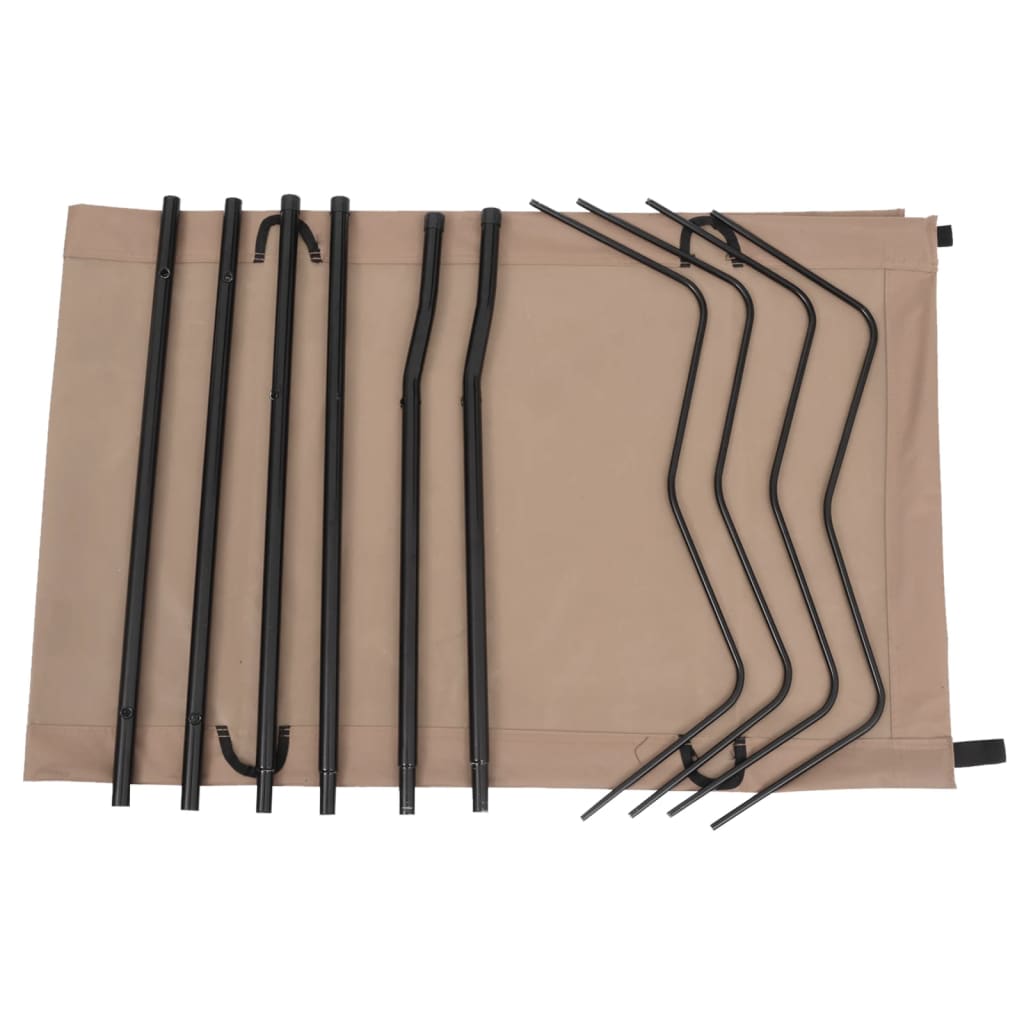 8720286136935_g_en_hd_2 vidaXL Camping Bed 180x60x19 cm Oxford Fabric and Steel Taupe - Image 3