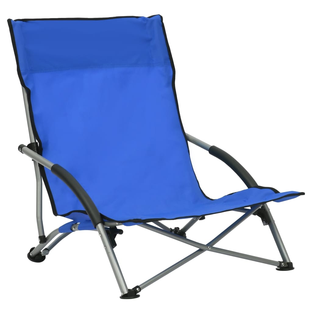 8720286136997_g_en_hd_1 vidaXL Folding Beach Chairs 2 pcs Blue Fabric - Image 2