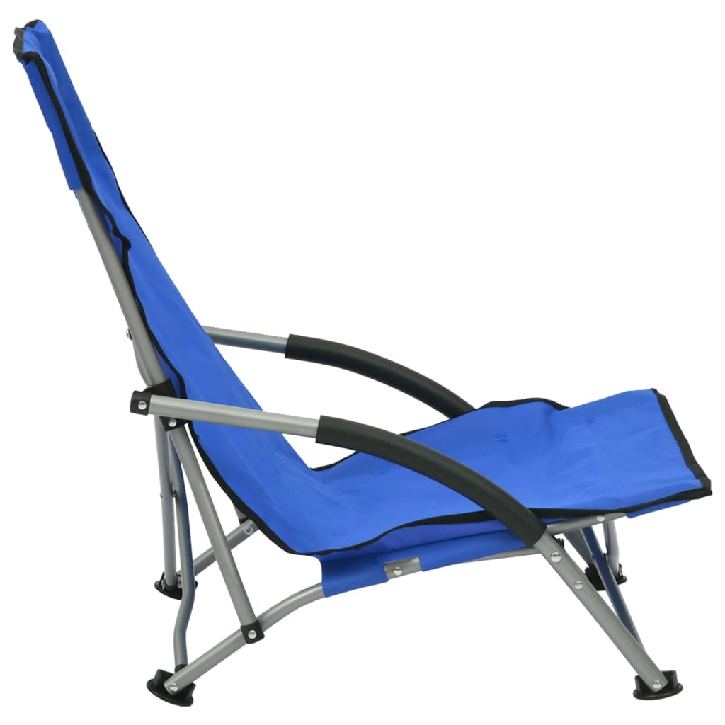 8720286136997_g_en_hd_3 vidaXL Folding Beach Chairs 2 pcs Blue Fabric - Image 4